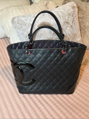 Chanel Cambon Ligne Large Tote Bag with COA